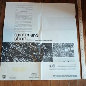 🗺🍑 Vintage Early 80’s Cumberland Island, Georgia Map 🥜🗺